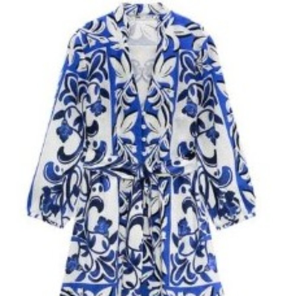 PRINTED SHIRT DRESS - Picture 5 of 5